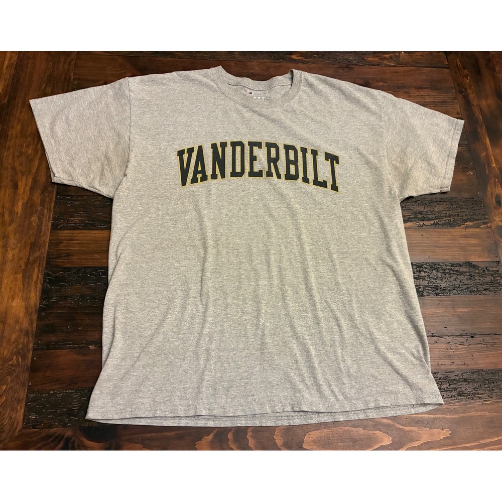 Champion Vanderbilt Gray Tshirt Men's Size XL SEC Ivy League Casual Fan Gear